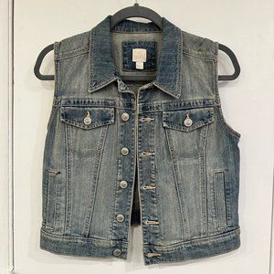 Lauren Conrad Crop Jean Vest [S]
